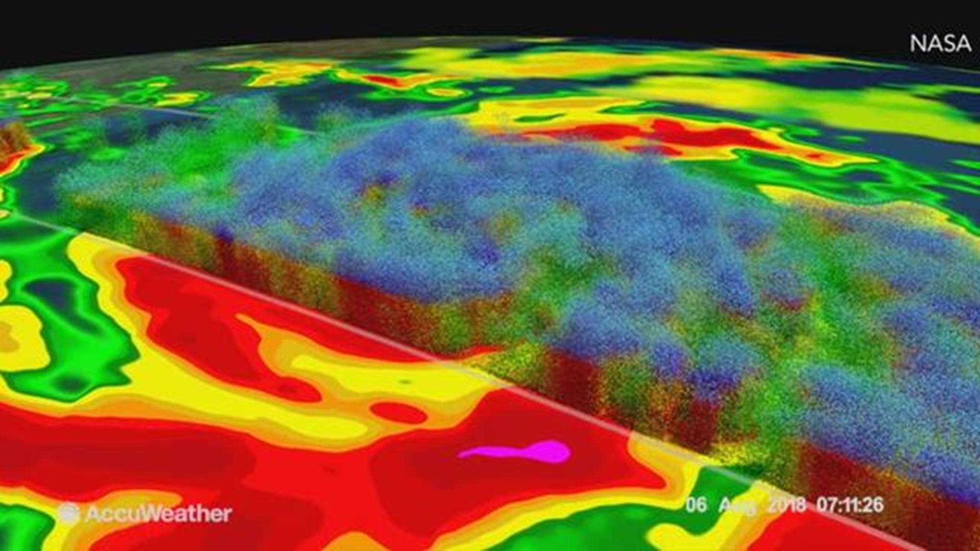 NASA's Global Precipitation Measurement mission or GPM core observatory satellite flew over Tropical Storm John on August 6. GPM showed that the large tropical cyclone was becoming well organized and had intense rainfall. 
