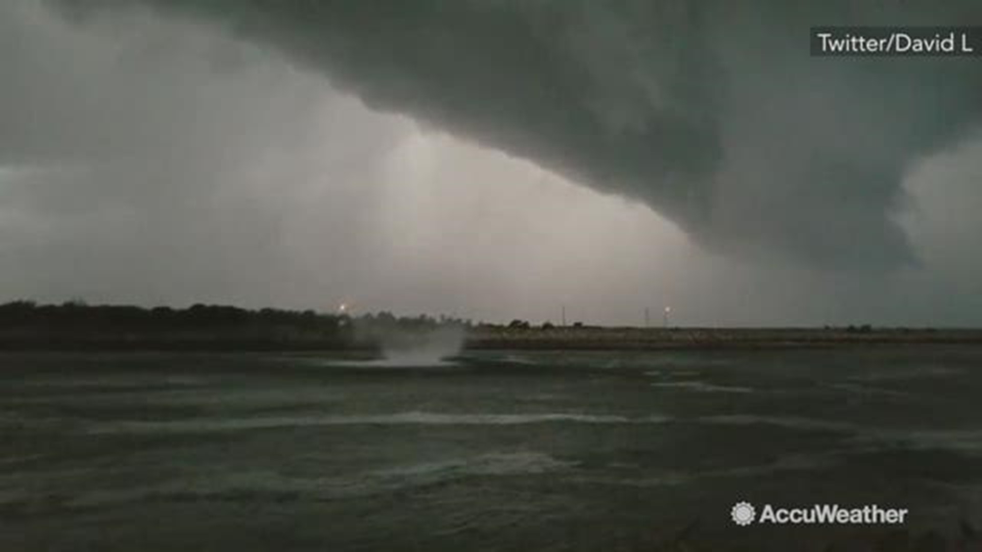 David L. captured this stunning footage of a possible tornado swirling through the sky and a close view of a waterspout in Sagamore Beach, Massachusetts on October 23.