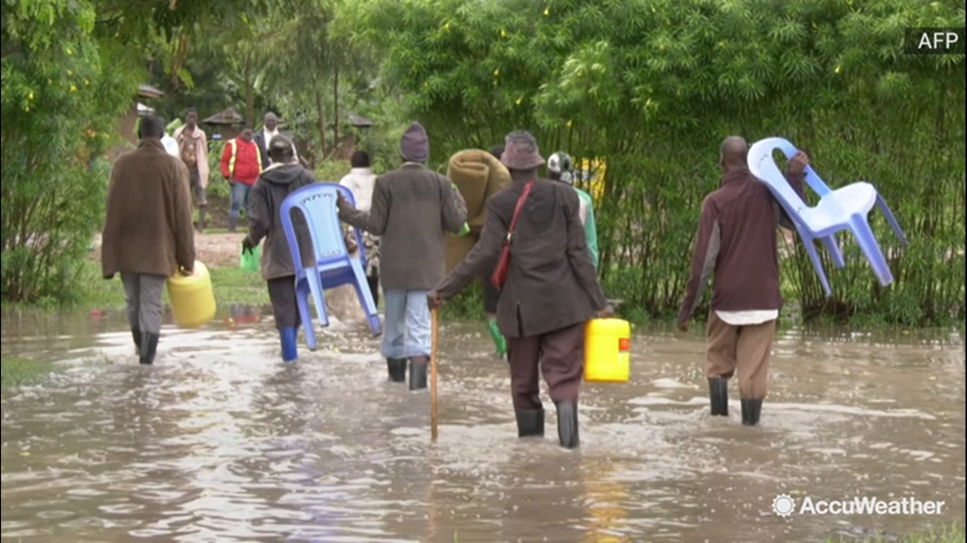 Around 200 homes in the Kenyan village of Nyando were displaced after being devastated by heavy rainfall and flooding on Dec. 4.