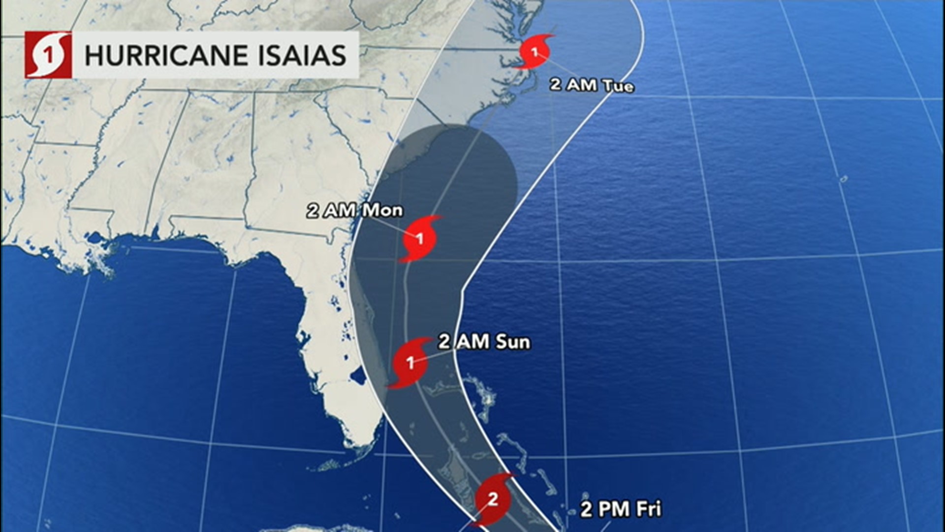 After slamming the Bahamas and the Turks and Caicos, Isaias will come dangerously close to the U.S. Bernie Rayno has the latest forecast on the storm's track.