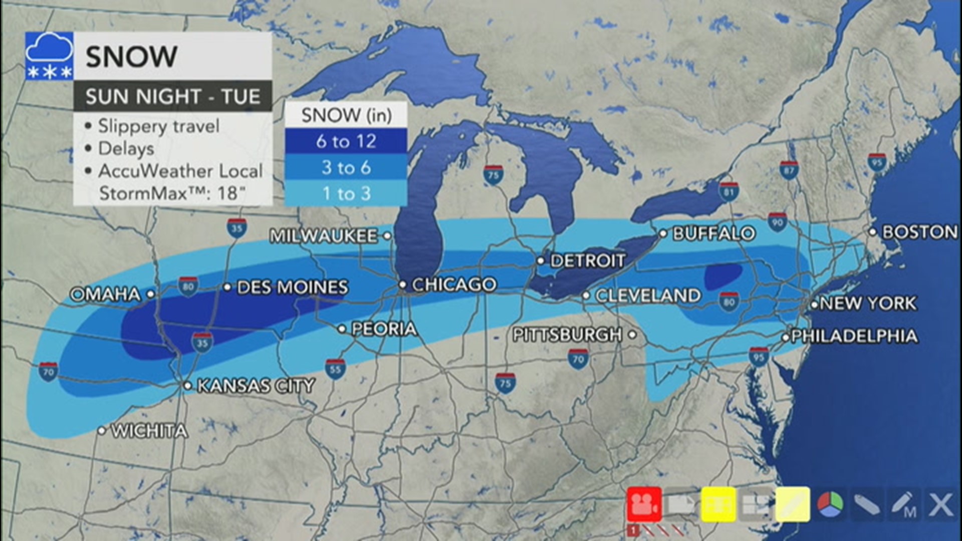 AccuWeather's Bernie Rayno breaks down the timing of the storm and the amount of snow it's expected to bring as it moves east.