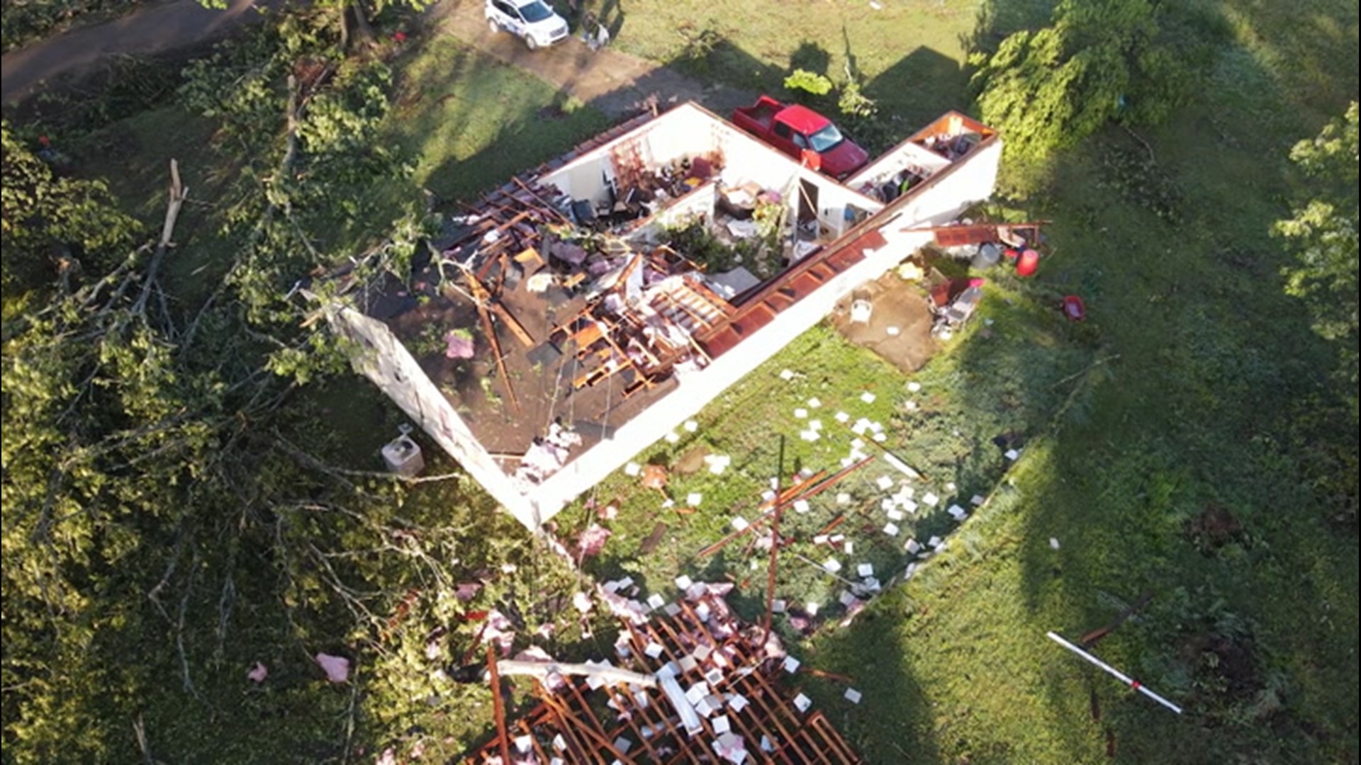 Families in North Louisiana are rushing to clean up and repair damaged roofs from a tornado on April 7, before a second round of severe weather moves in.