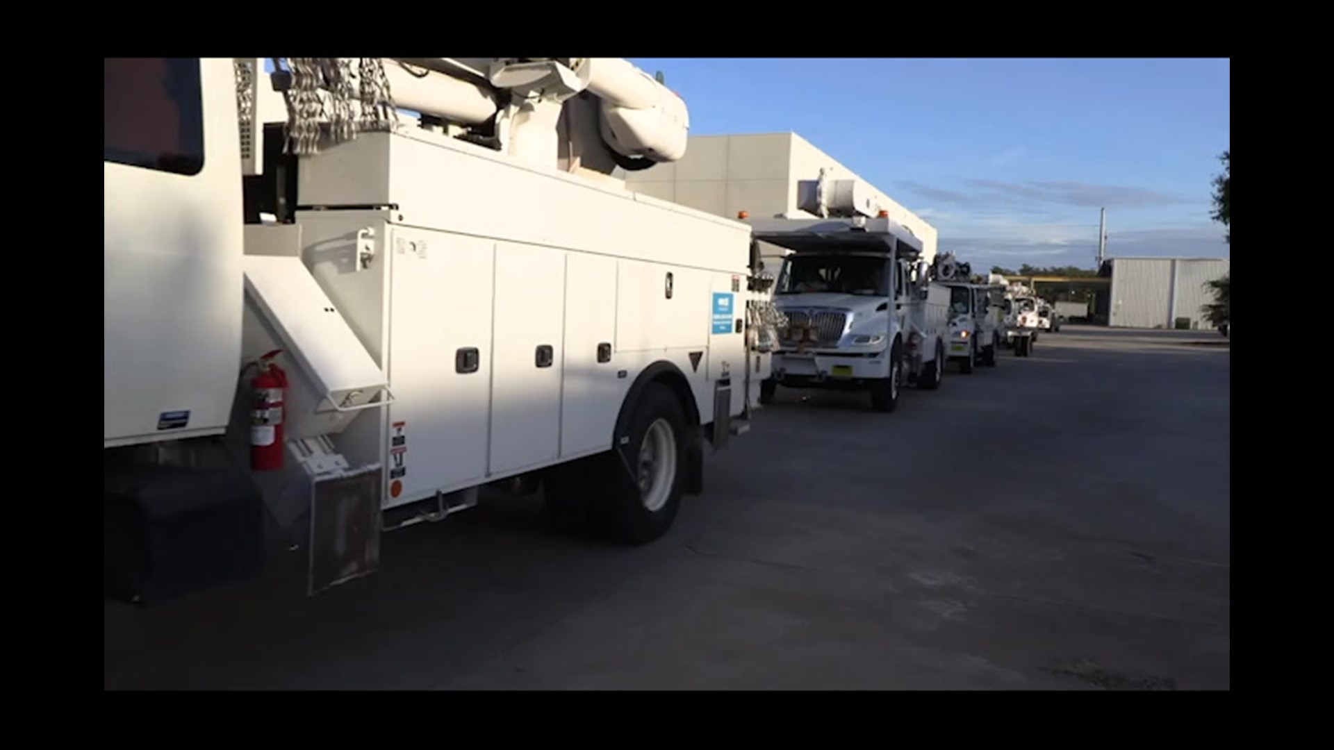 Utility crews from different states head to Lafayette, Louisiana, on Oct. 9 to help with preparations, damage and cleanup during Hurricane Delta.