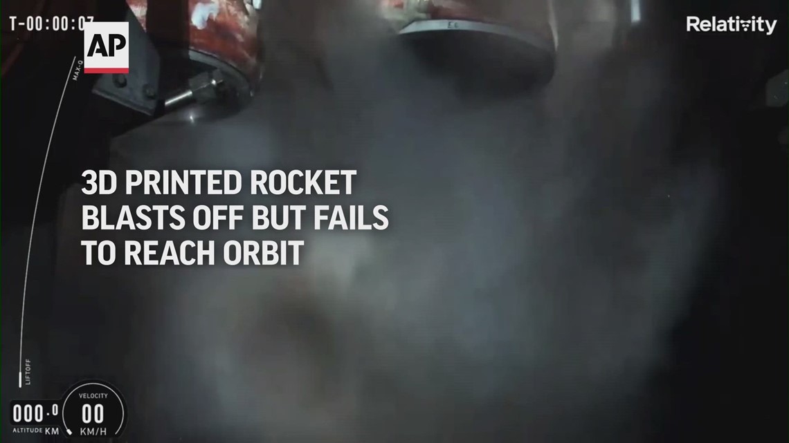 3D printed rocket blasts off but fails to reach orbit