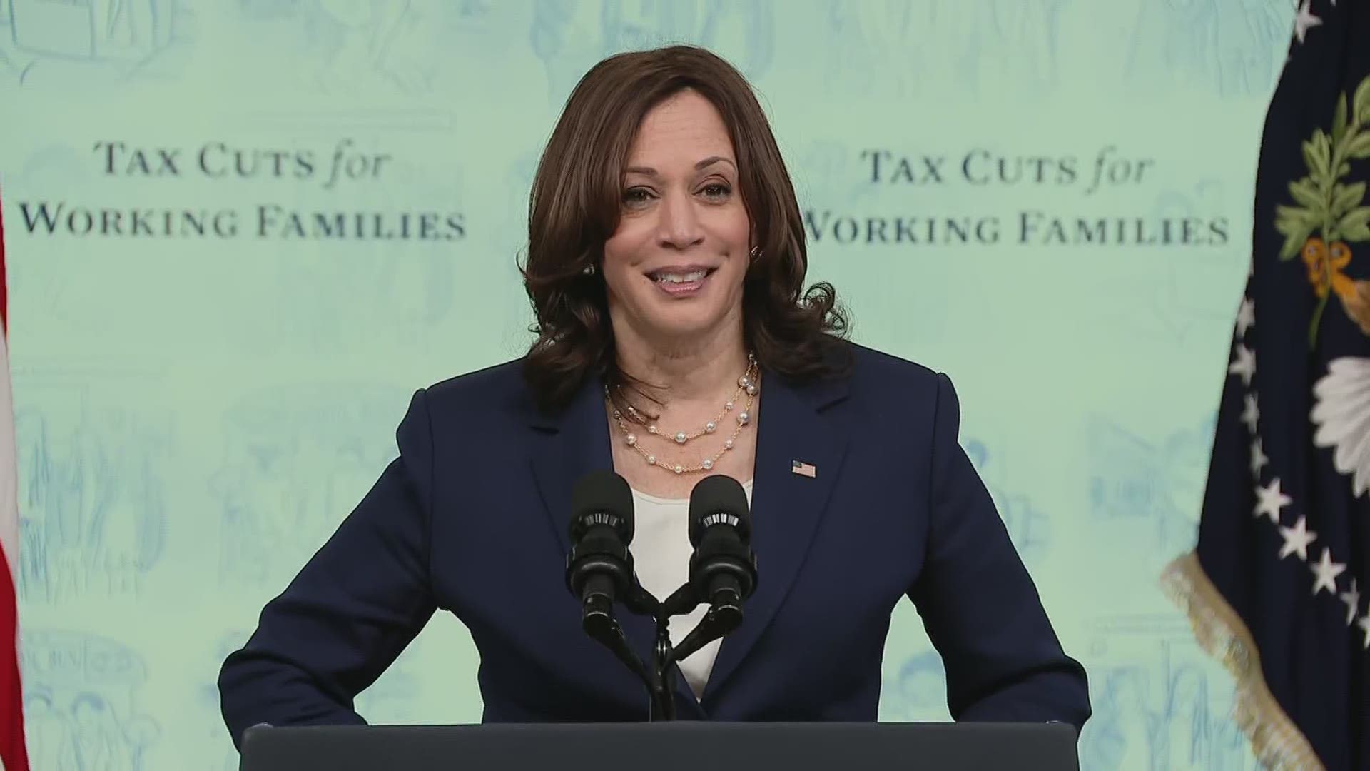 Vice President Harris delivered remarks to mark the day that tens of millions of families will get their first monthly Child Tax Credit relief payments.