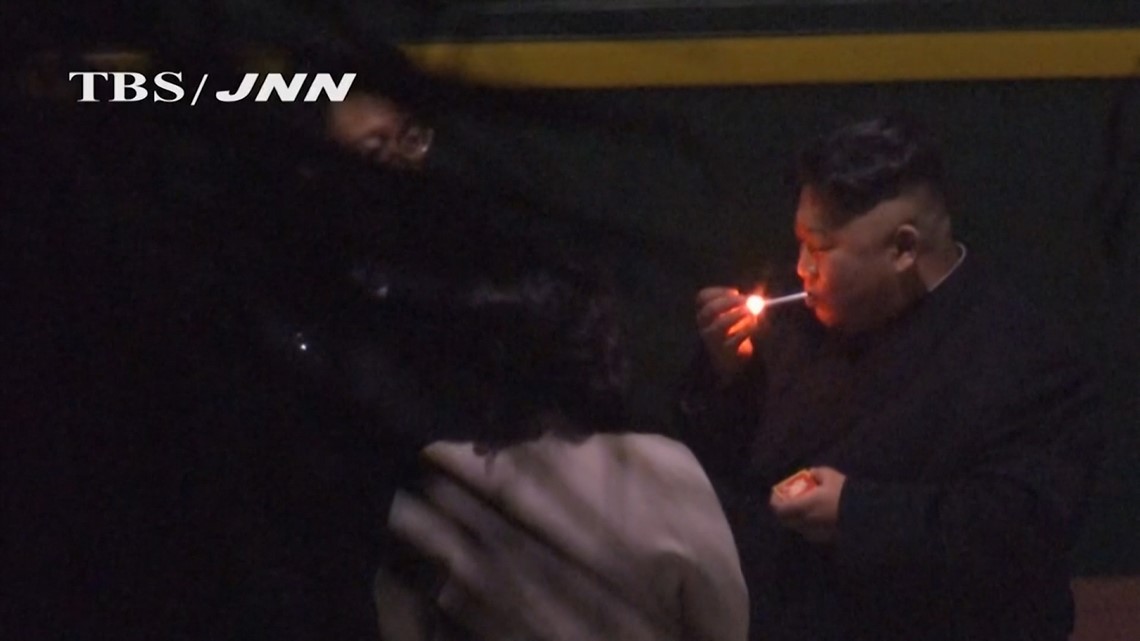 Kim Jong Un caught taking smoke break on his way to Vietnam