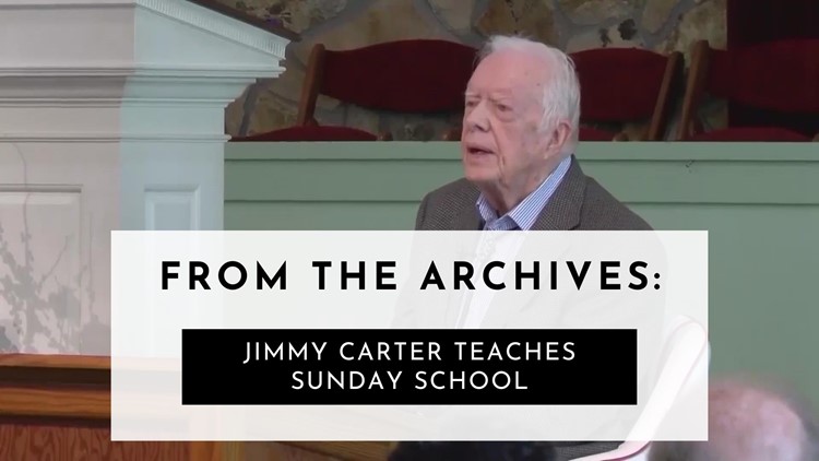 From the Archives: Former President Jimmy Carter teaches Sunday school