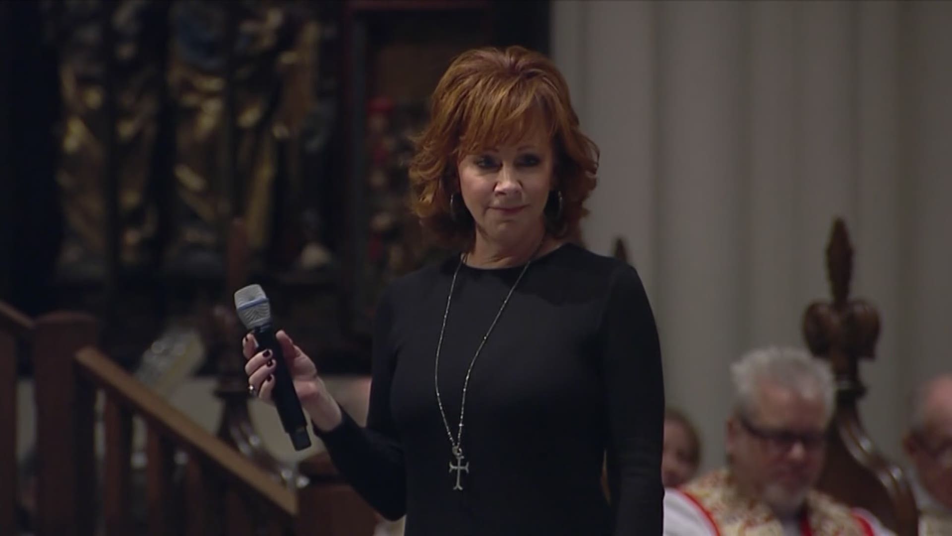 Reba McEntire sang 'The Lord's Prayer' during George H.W. Bush's funeral in Houston on Thursday.