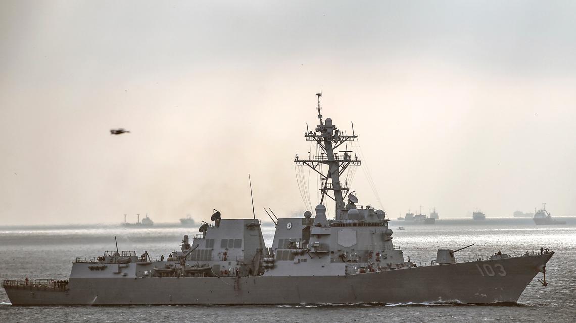 US Navy ships collide in the Caribbean