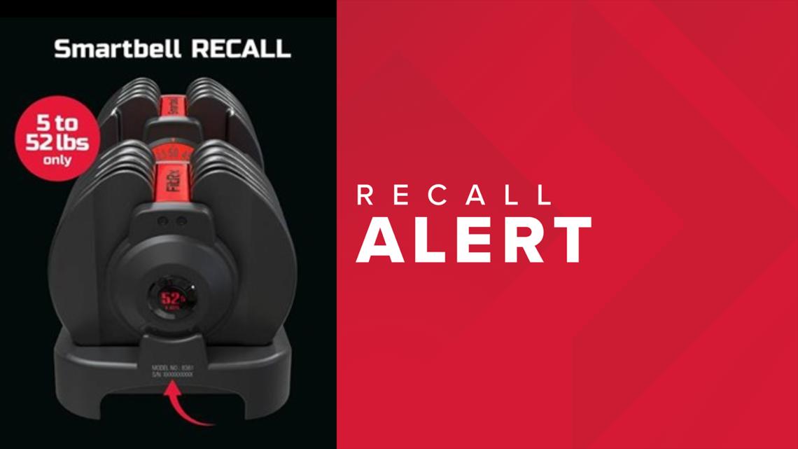 Adjustable dumbbells recalled after multiple injuries caused by dislodging weights