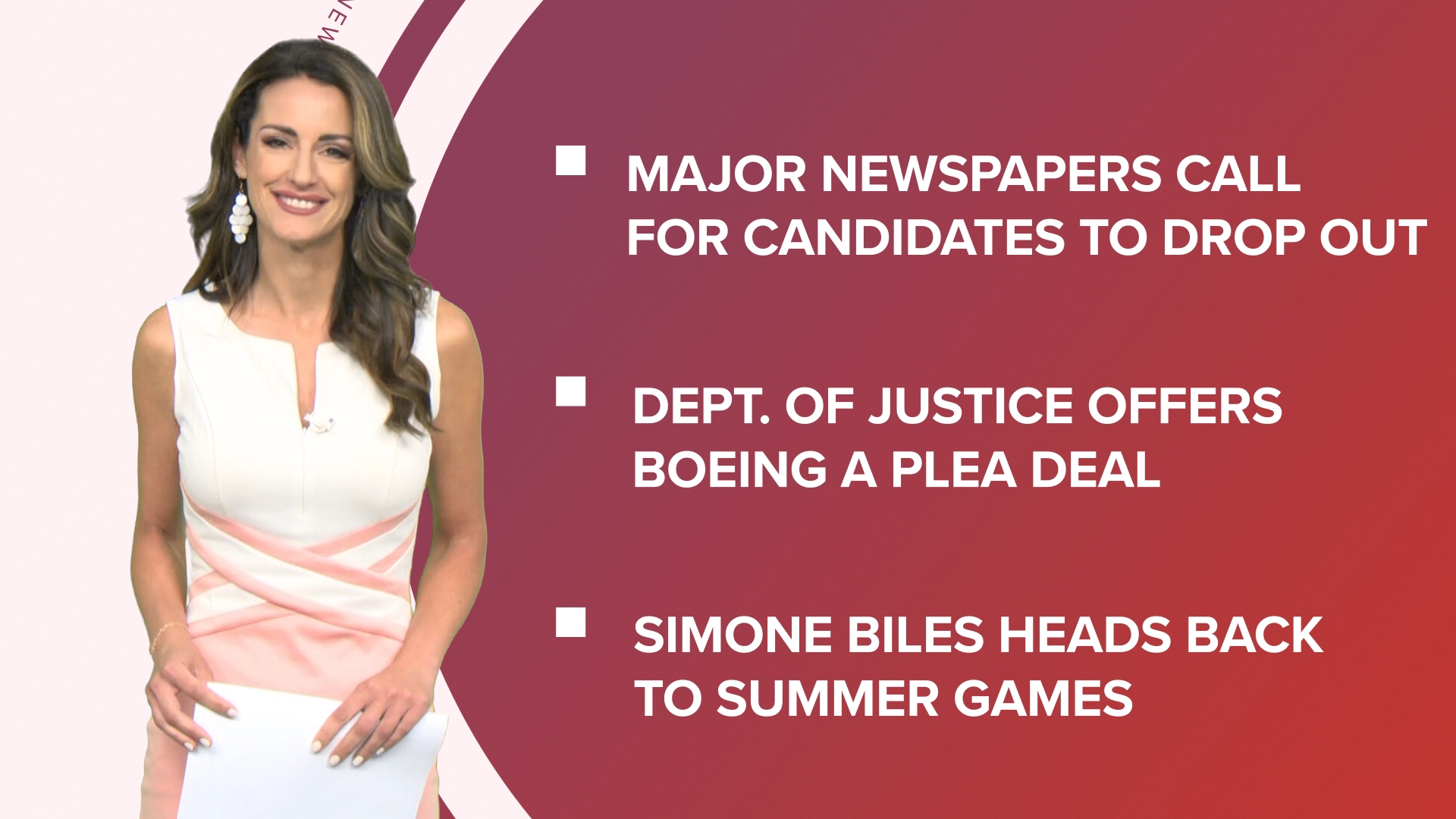 A look at what is happening in the news from calls for presidential candidates to step aside to Simone Biles makes Team USA gymnastic team for summer games.