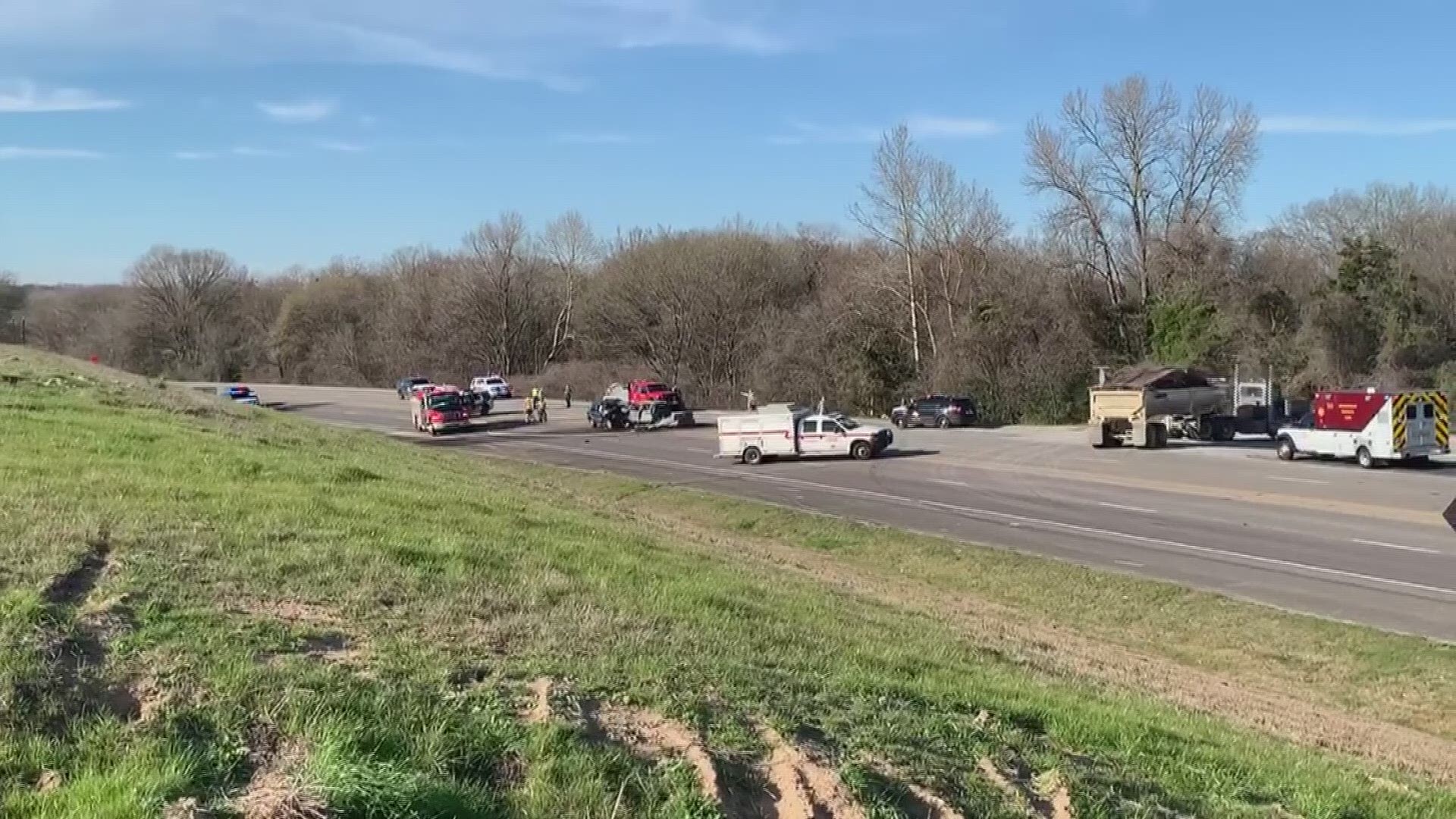 DPS Trooper Jimmy Morgan said one car swerved into the oncoming lane and hit another car head-on.