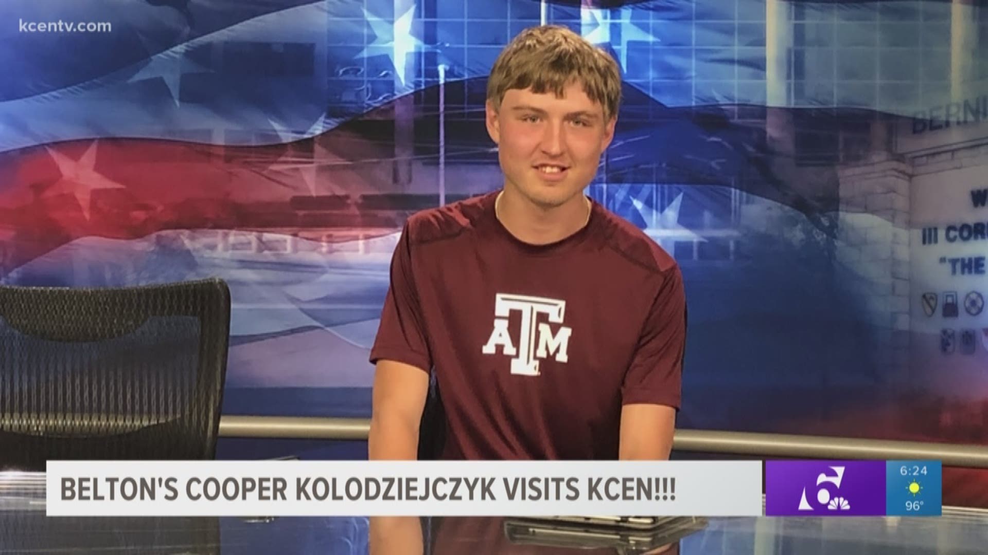 Longtime Belton Baseball mananger Cooper Kolodziejczyk got an inside look at a typical day for sports director Nick Canizales. Good luck at Texas A&M, Cooper!