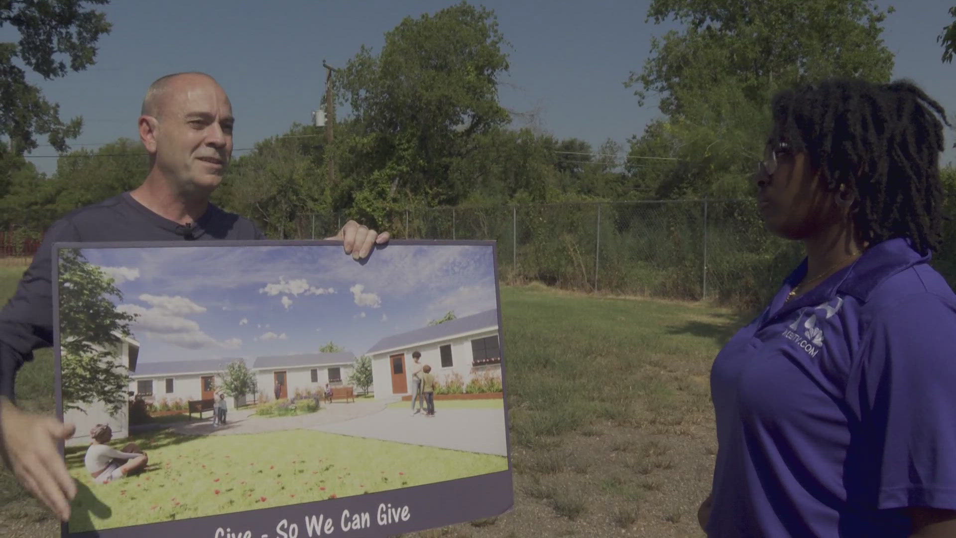 Pastor Darrel Auvenshine told 6 News he planned to build a tiny homes community for unhoused mothers in the Fort Worth area.