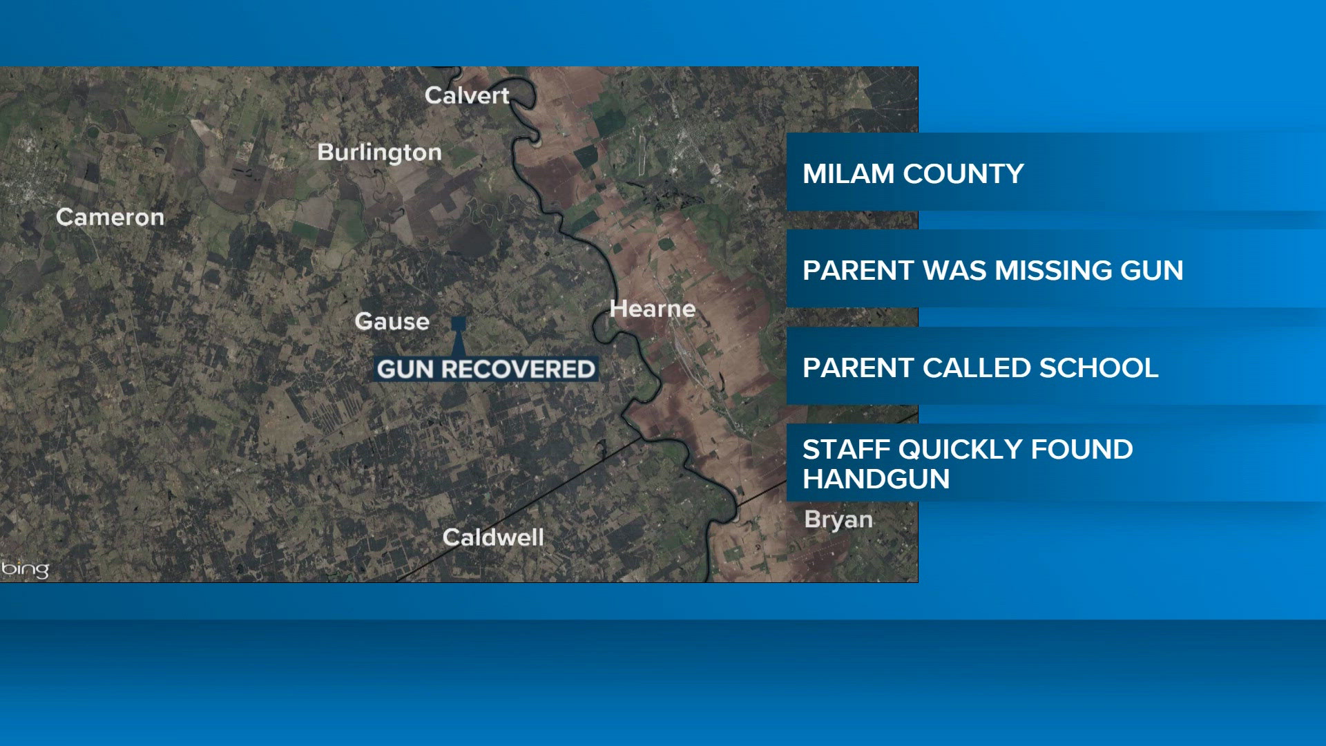 Gause ISD kindergarten student brings gun to school | kcentv.com