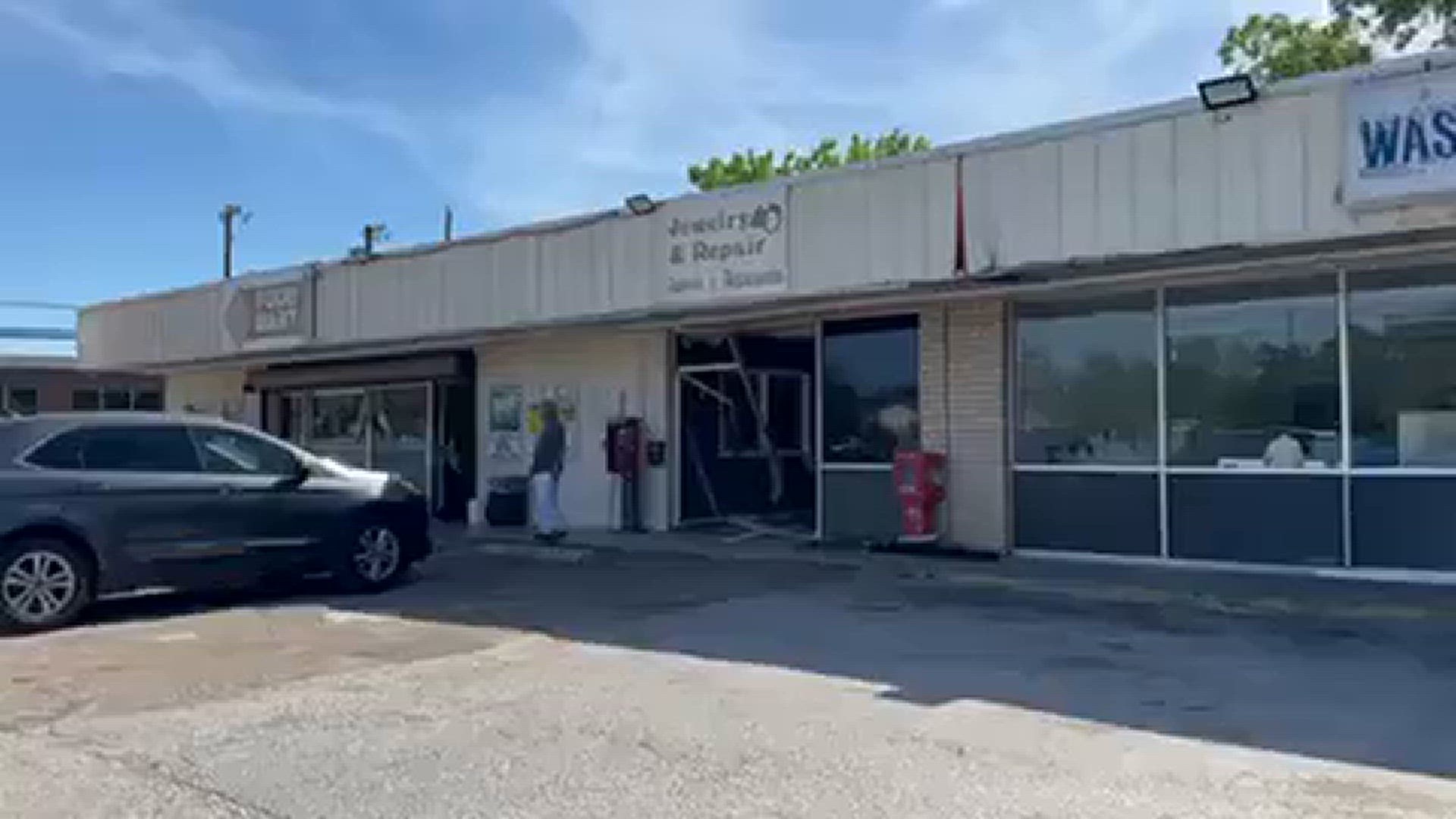 A car crashed into the Jewelry & Repair store on 3rd Street and Nugent Avenue in Temple on Friday, April 12.
Credit: KCEN