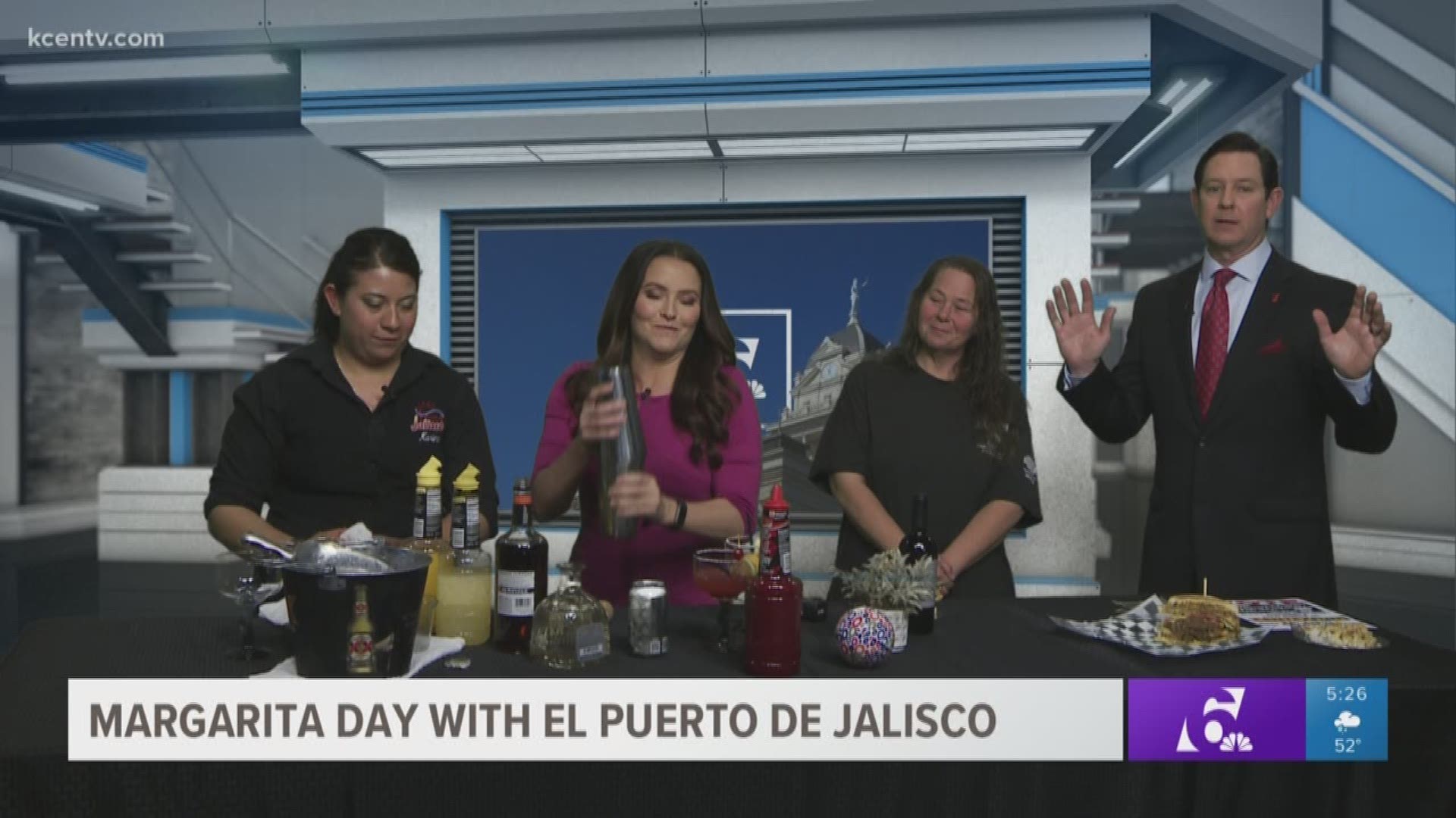 First, Christie from Wat Tha Truck! joined KCEN Channel 6 in studio. Then, Karina from El Puerto De Jalisco made margaritas for Kris and Leslie on set!