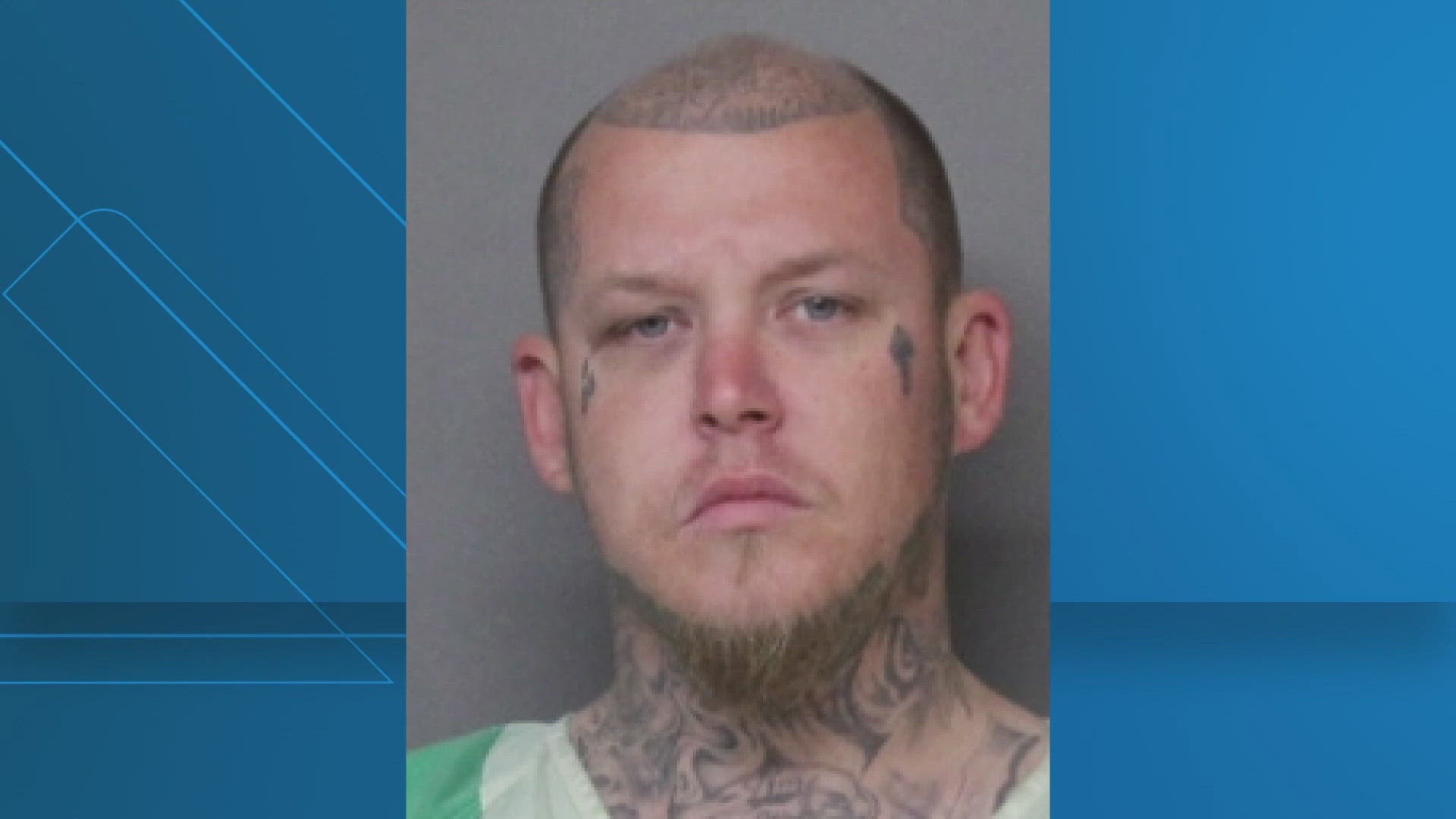 The Sheriff's Office said the man has "violent tendencies" and has active warrants out of Grimes and Brazos Counties.