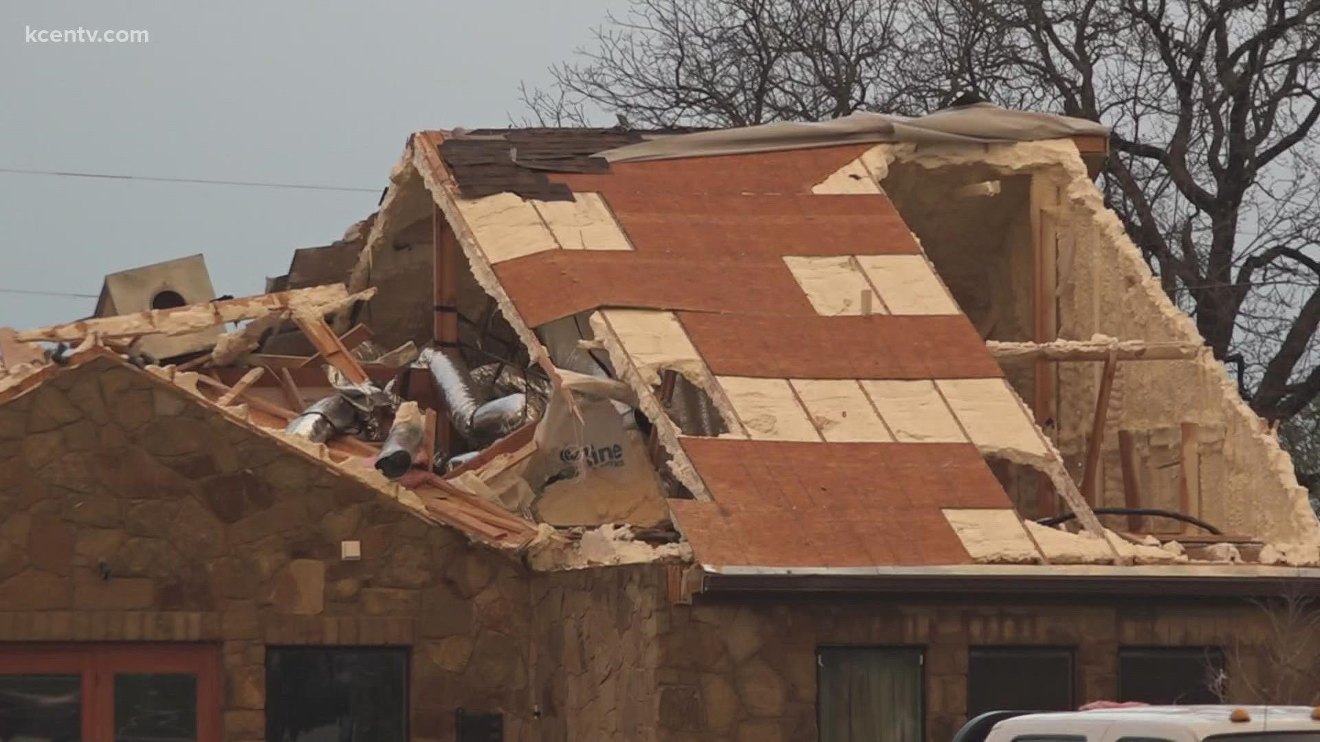 Most of the damage happened along FM 2843 and in a neighborhood along Southview Drive.