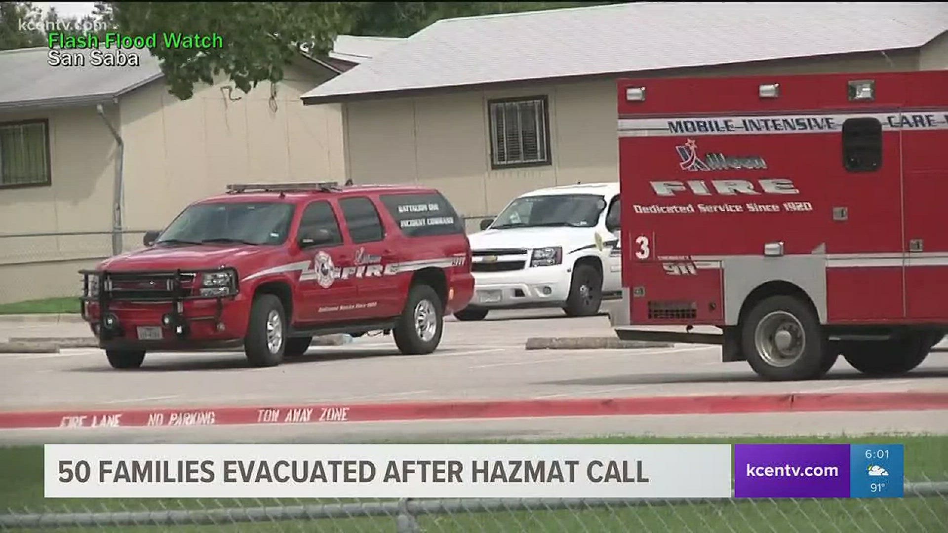 Dozens of families were evacuated from an area in Northside Killeen.
