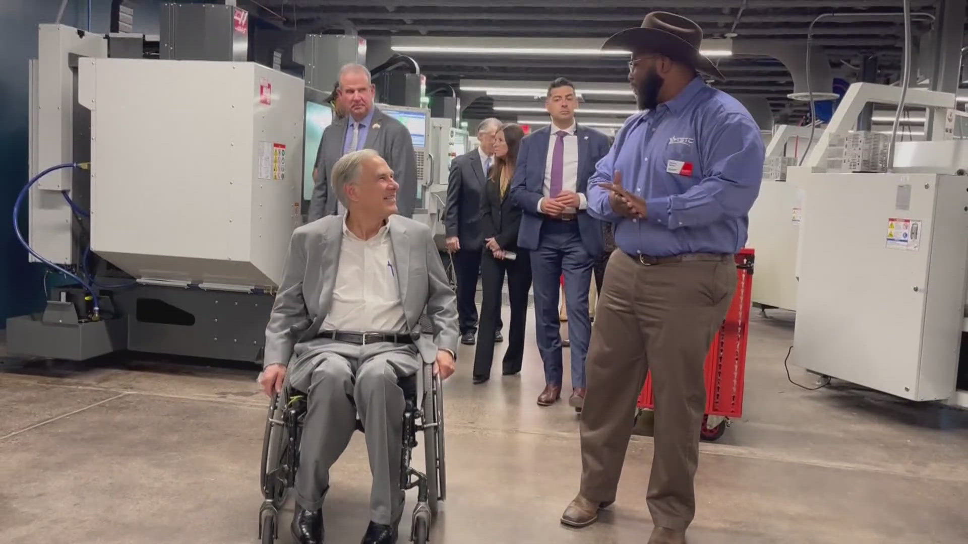 To mark National Manufacturing Day on Oct. 4, Gov. Greg Abbott stopped by Texas State Technical College (TSTC) in Waco.