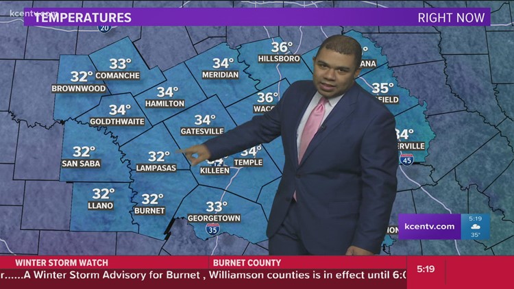 Central Texas Forecast | Southern Central Texas experiencing wintry weather