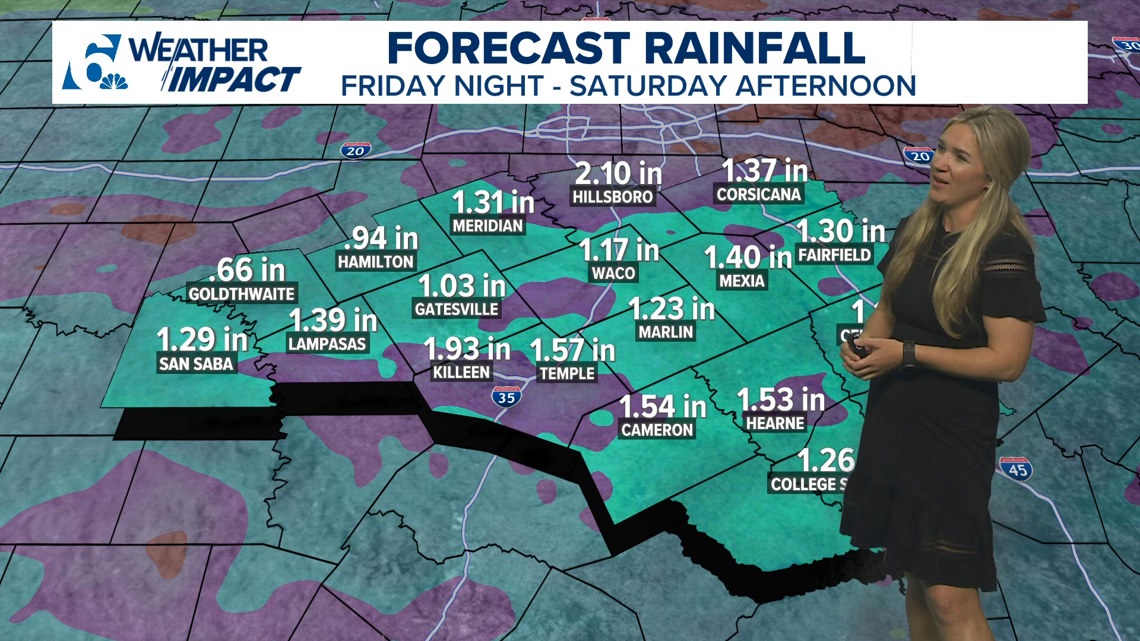 Showers and Storms to impact Central Texas Friday Night into Saturday ...