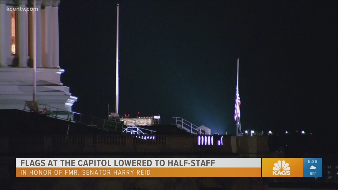 Flags at the Capitol lowered half-staff for former Nevada Sen. Harry Reid