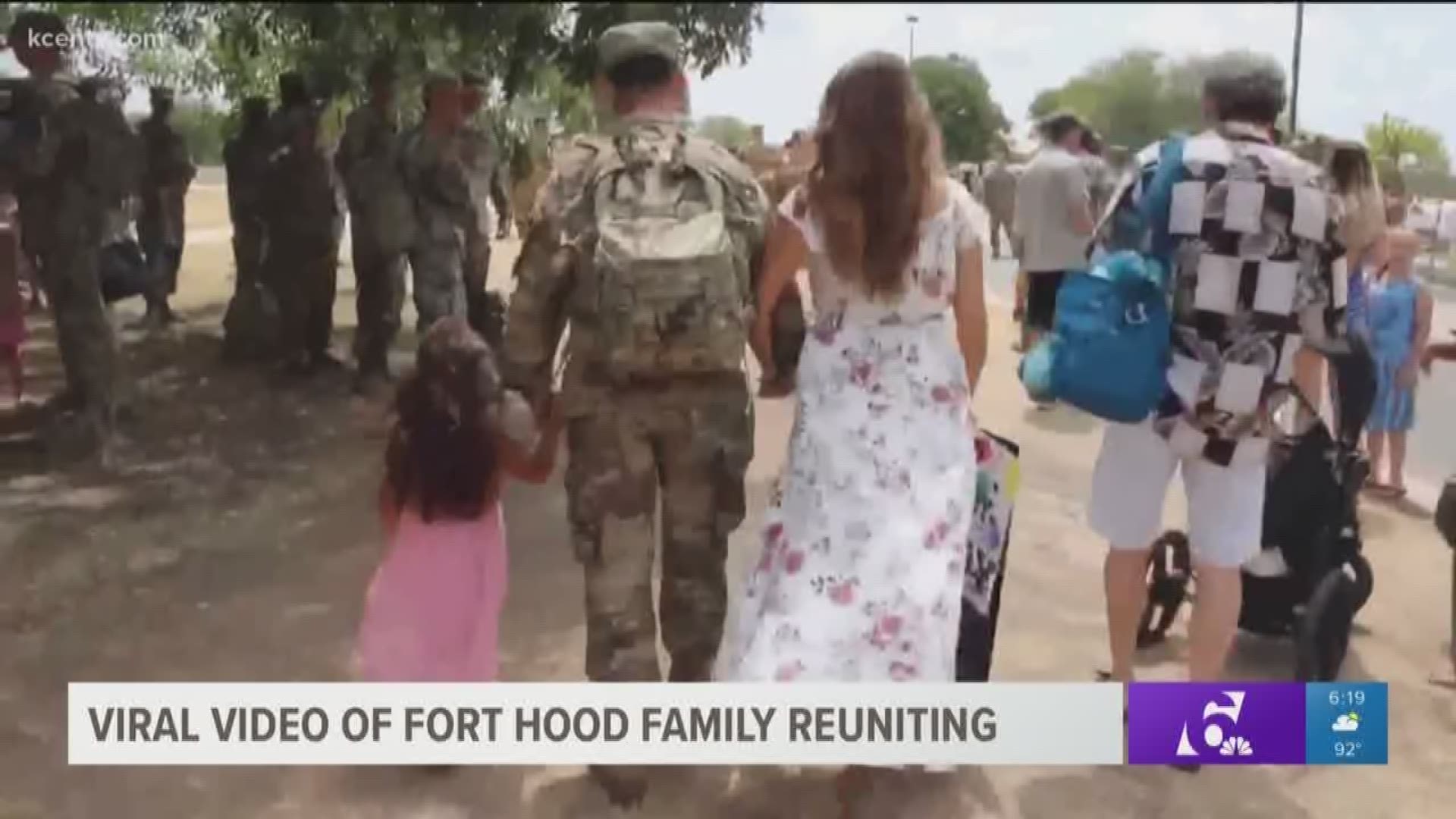 A video of a Fort Hood family reunited is going viral.