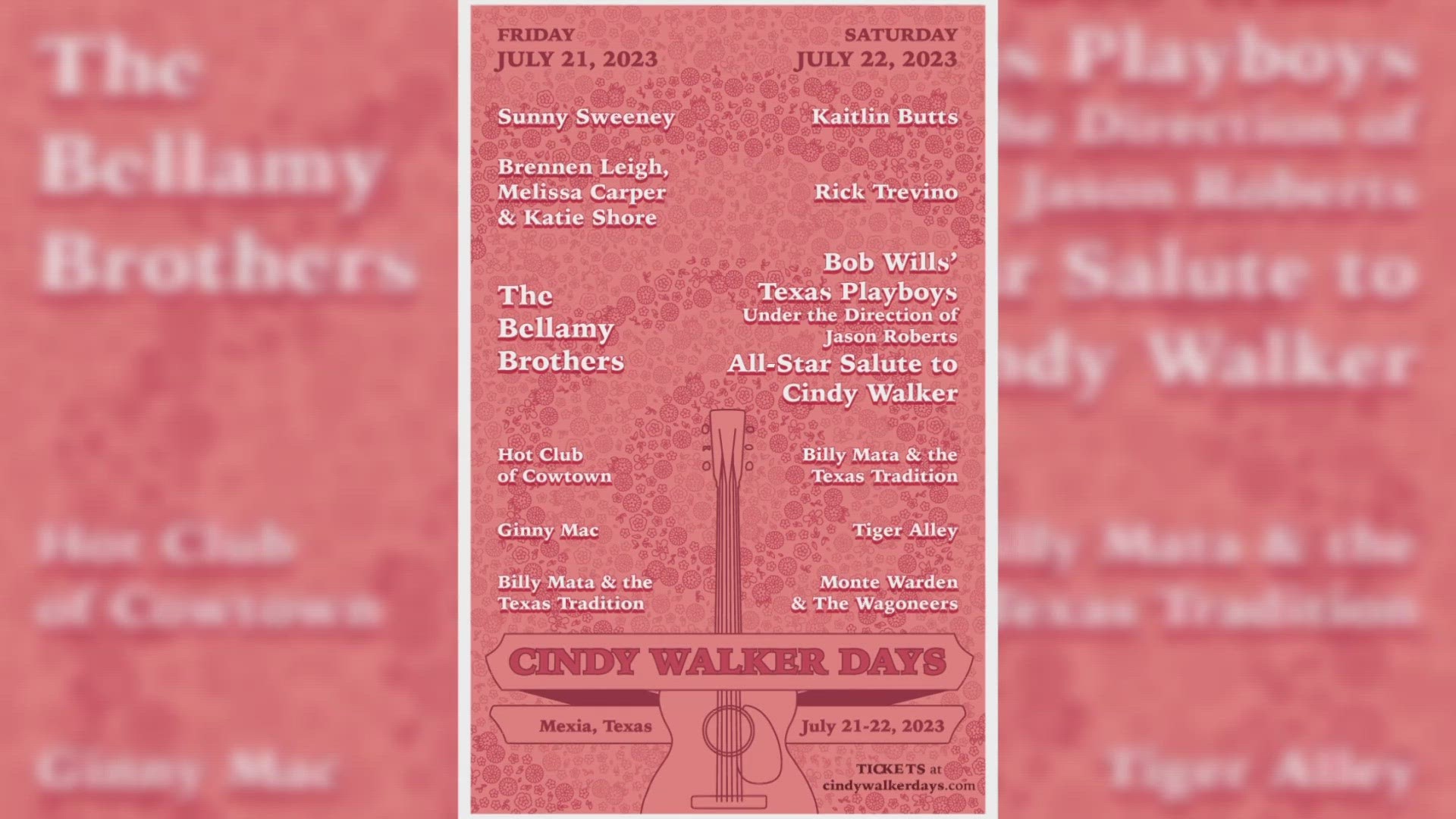 Cindy Walker Days festival tickets now on sale