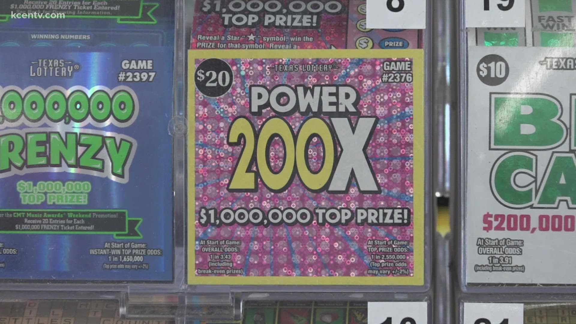 The Texas Lottery Commission said a Salado resident won $1 million with a Power 200X ticket.