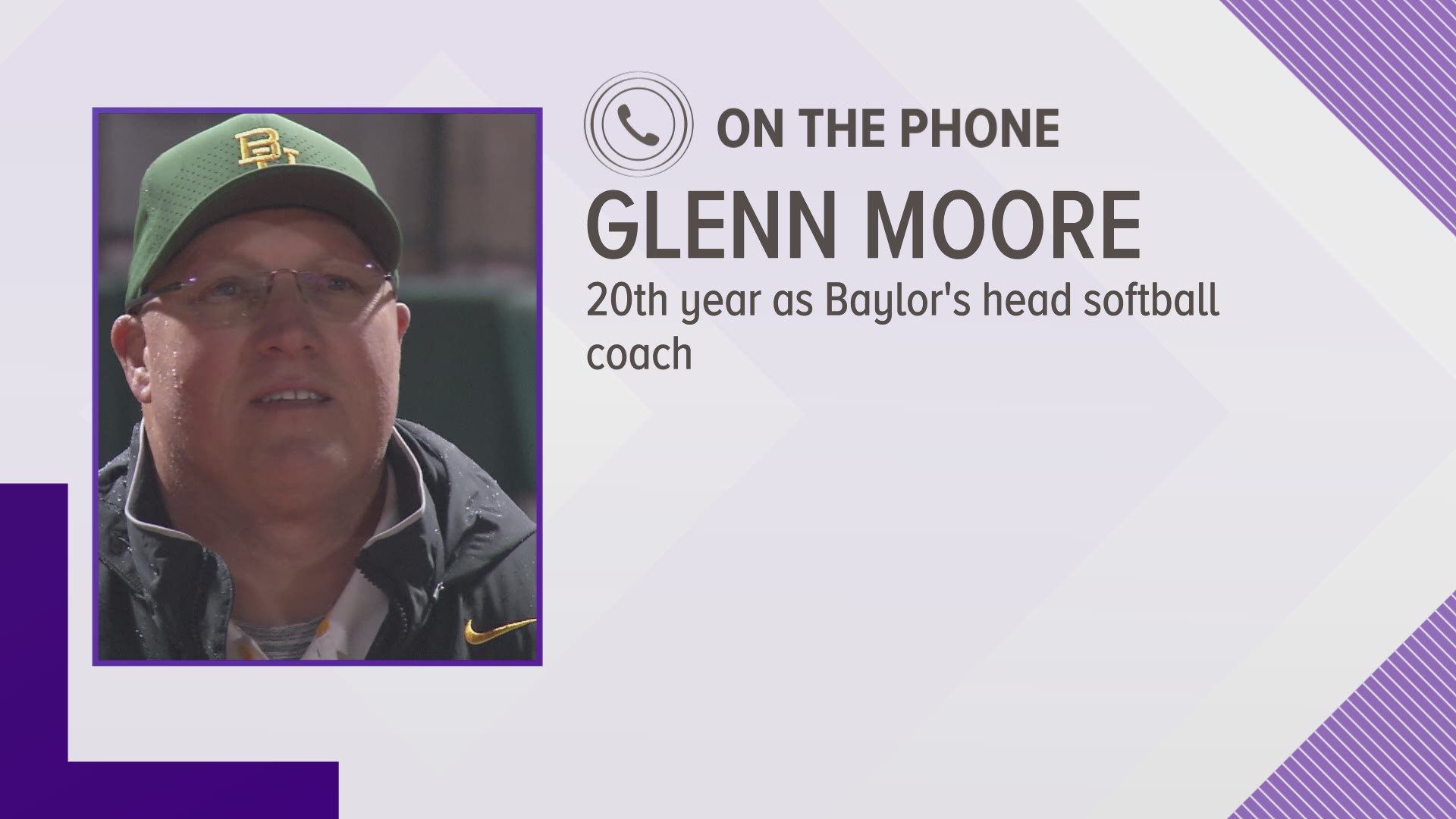 Baylor head softball coach Glenn Moore said he was overcome with emotion during a parade for his good friend and assistant coach, Mark Lumley.