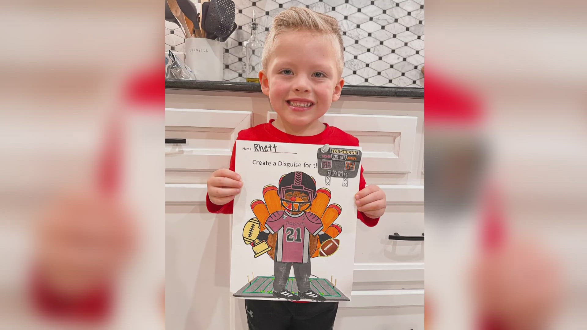 The 3-year-old went to his first Texas A&M game this fall and instantly fell in love with No. 21 and all things maroon and white.