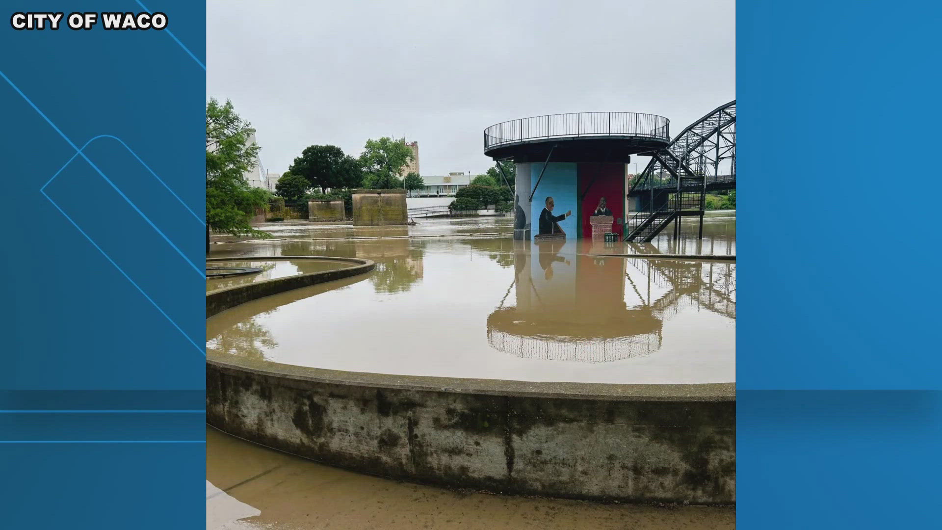City officials are working to contain 110,600 gallons of overflow from the sewer system. 