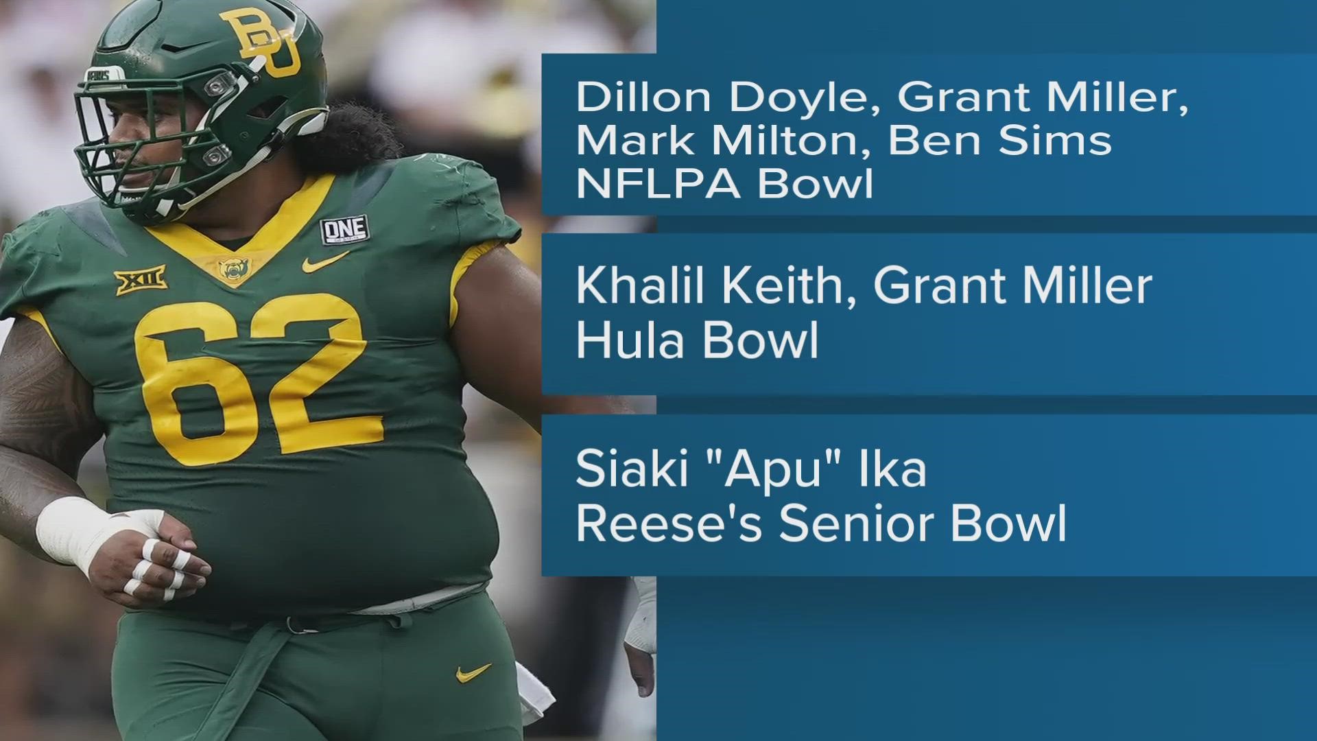 Players will be participating in the NFLPA, Hula and Reese's Senior Bowl.