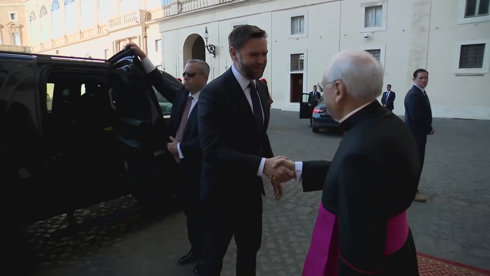 The Vatican listed Vance's delegation as the first of several private audiences Pope Leo was having Monday with people who had come to Rome for his inaugural Mass.