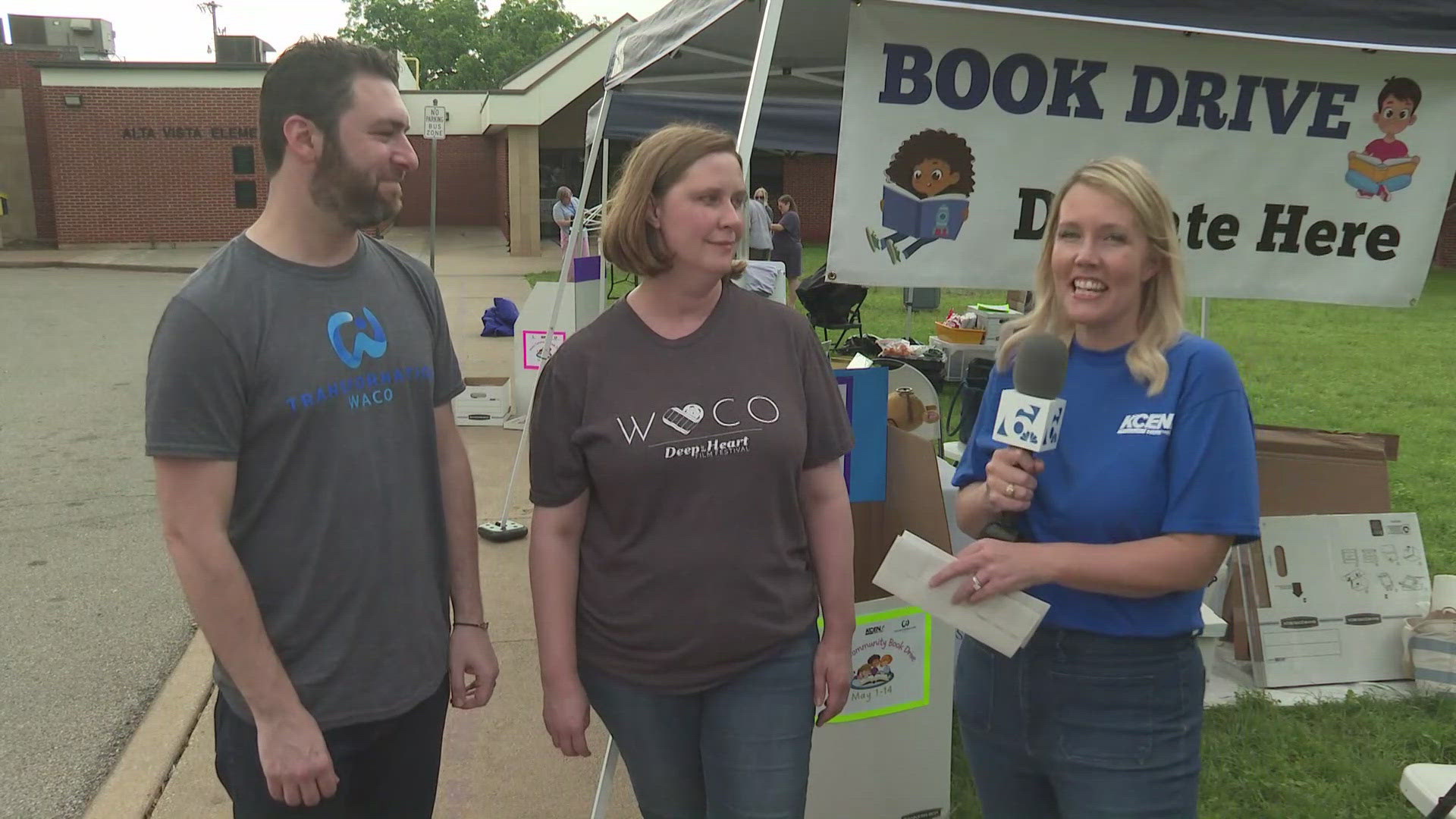 Central Texans donated books by the boxload at Alta Vista Elementary on May 6 to help children in the community.