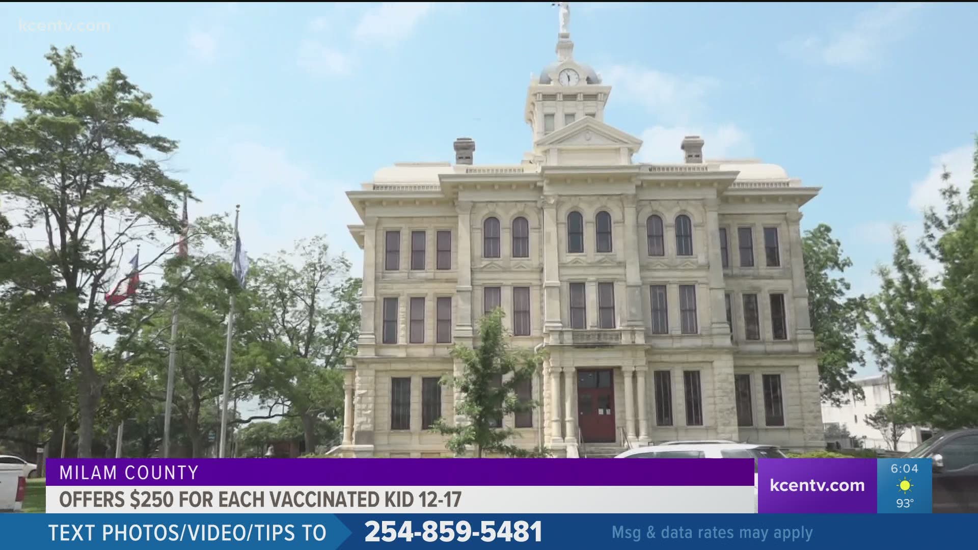 The county said it is offering $250 per child after they receive both doses.