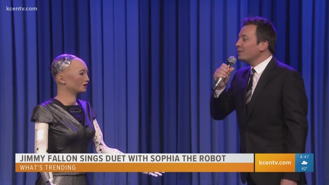 What's Trending: Jimmy Fallon sings duet with Sophia the Robot | kcentv.com