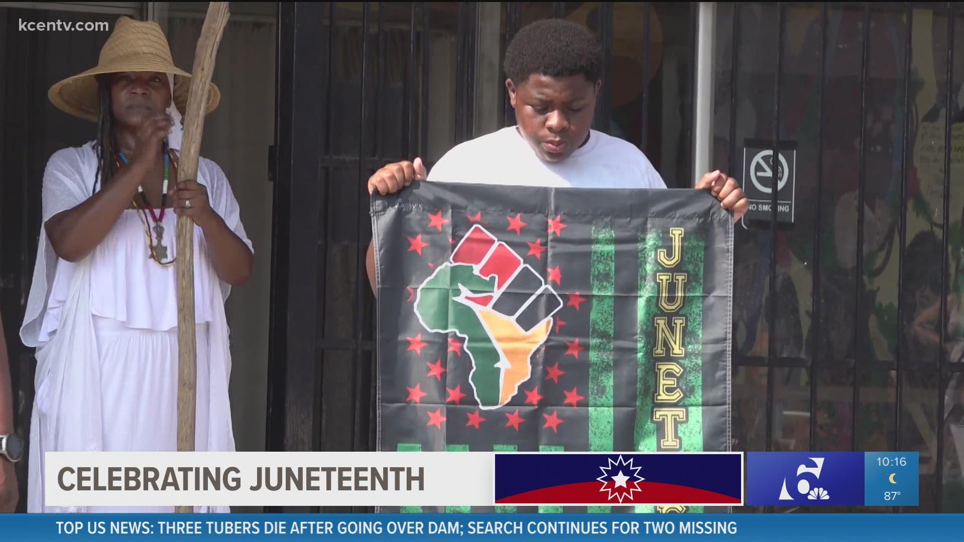 The drums, the calling off the ancestors, and the three lap walk on Avenue D were to celebrate Juneteenth, seasons, purpose and harvest.