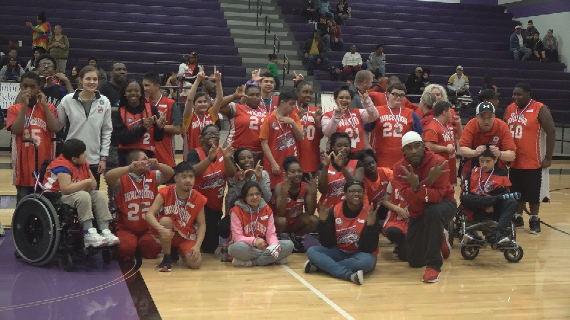 Student-athletes with disabilities played a game of hoops with the community cheering for their success.