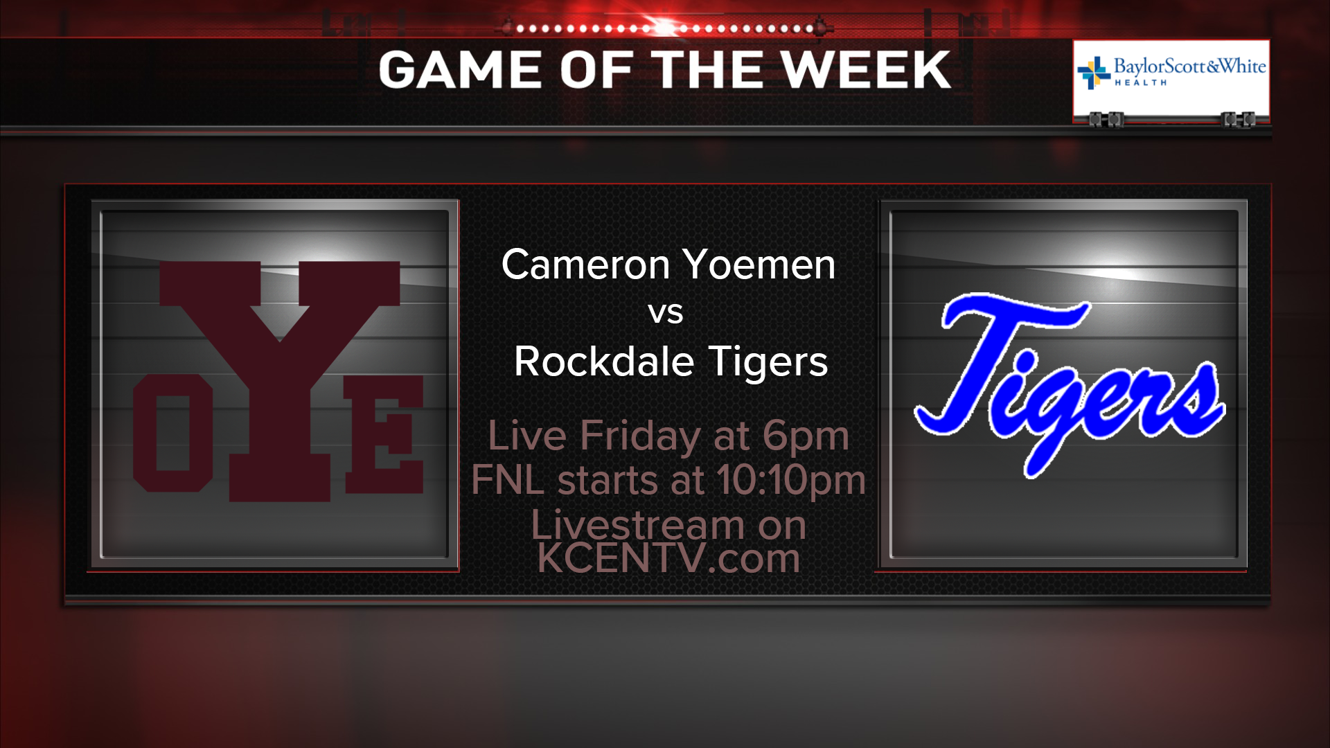 Cameron Yoeman face Rockdale Tigers in this weel's Game of The Week.