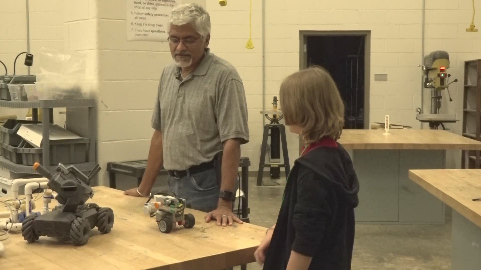 Naveen Cunha is an 8th grade robotics teacher at Stephen F. Austin Middle School in Bryan, and says he's honored to be representing the district in his way.