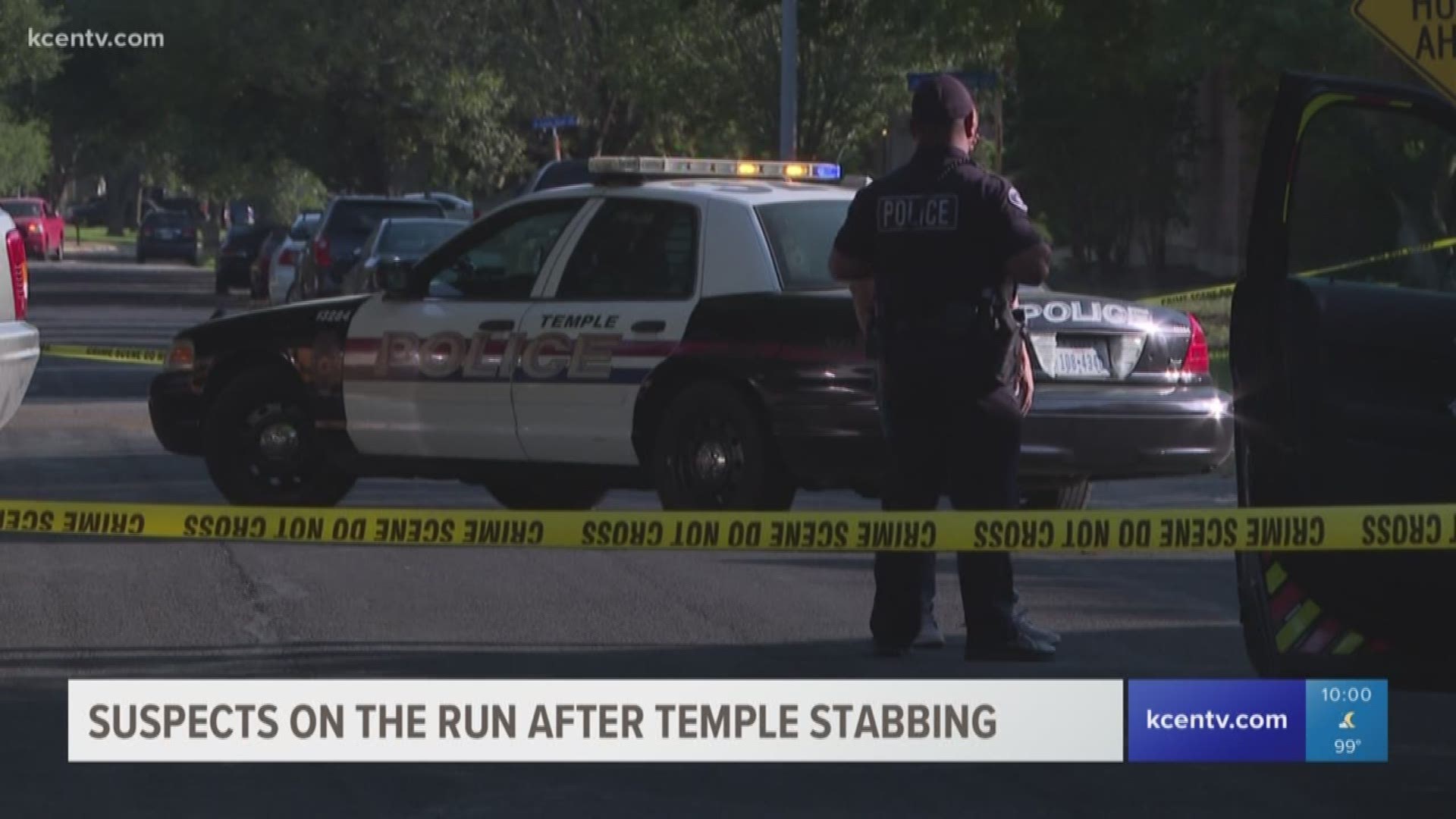 Temple Police Department said a man with stab wounds was taken to a nearby hospital.