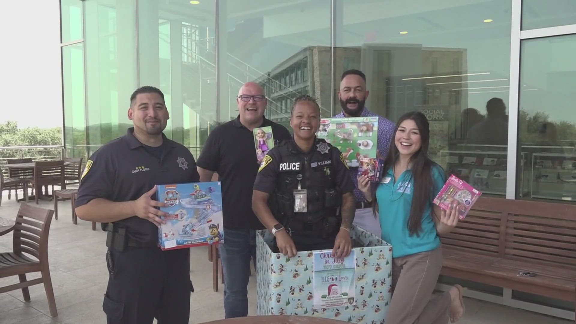 The toy drive was a collaboration between University Police and Big Love Cancer Care, which serves over 100,000 patients each year.