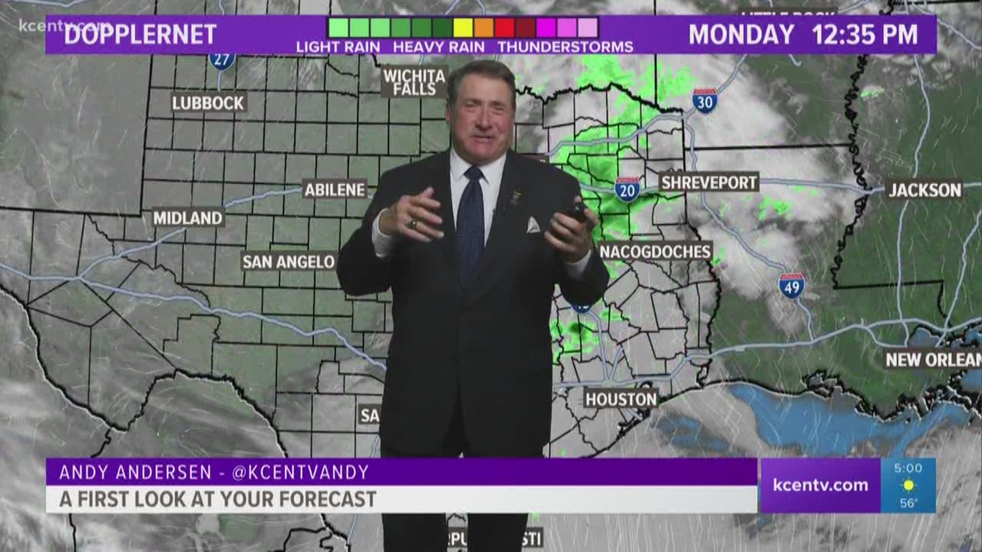 By 9 p.m., temperatures will be in the 40s, according to chief meteorologist Andy Andersen.