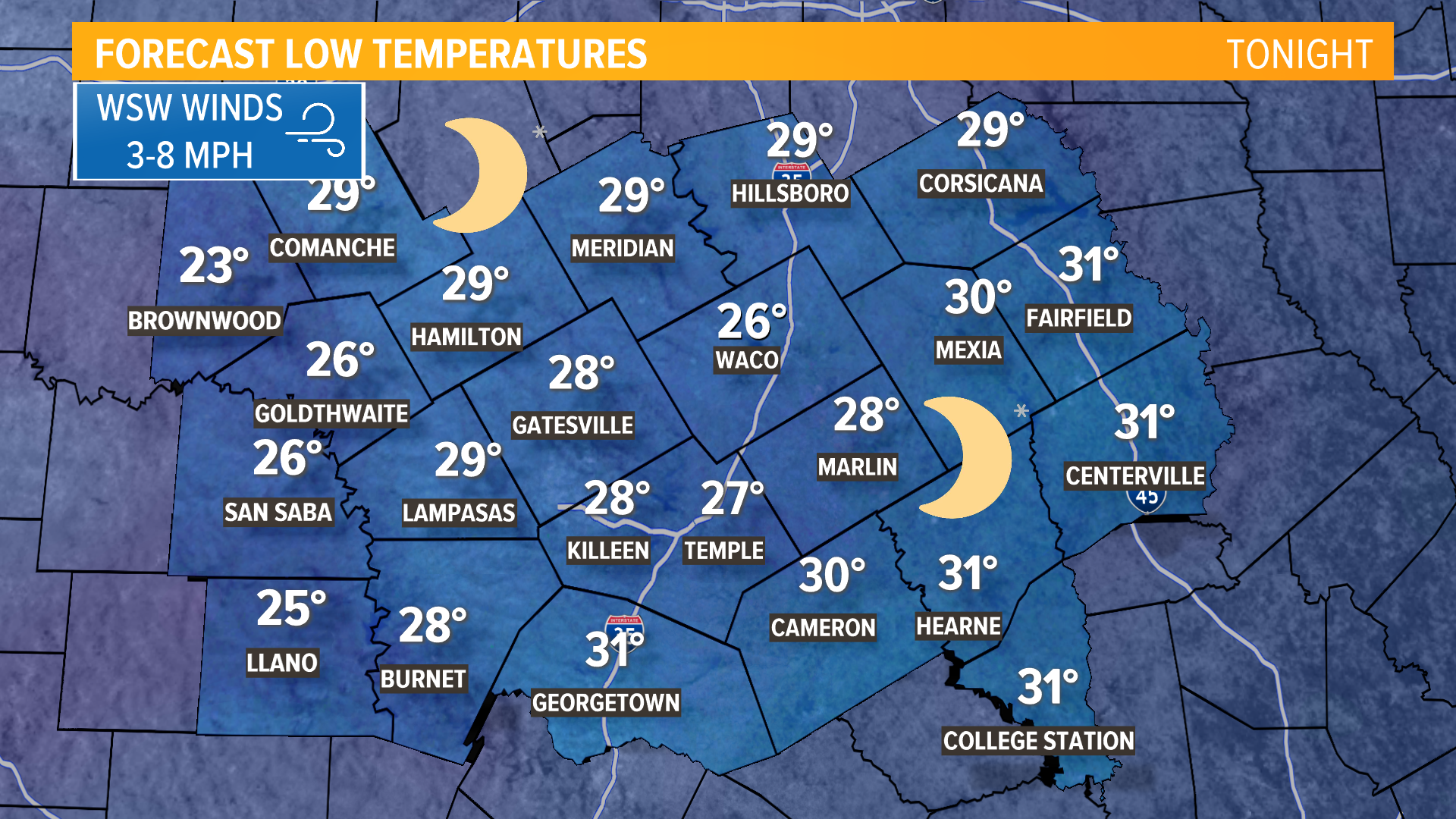 Widespread freeze expected Monday night Central Texas Forecast