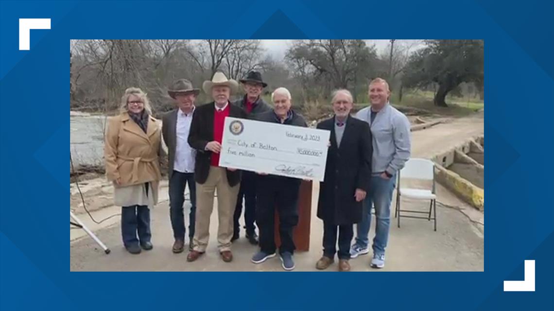 5 million of funds given to Belton for low water crossing