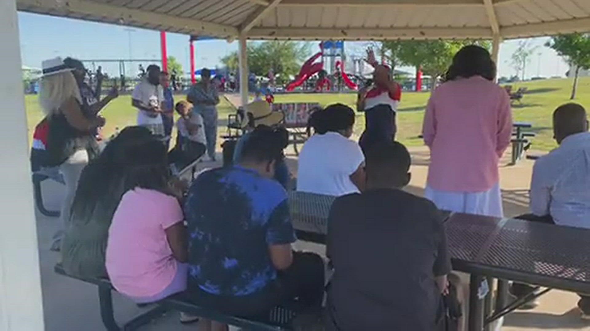 Killeen residents pray for the victims of the Uvalde school massacre
Credit: Ryan Fite