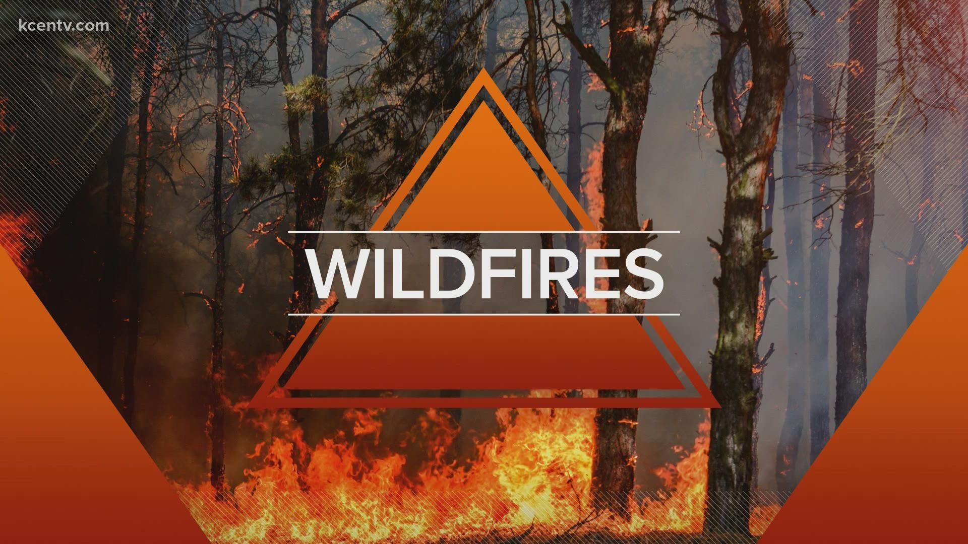 Low humidity and winds have started multiple wildfires in Central Texas, burning homes and other structures, as a result, many have lost their homes.